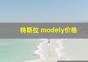 特斯拉 modely价格